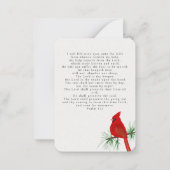 （鳥）ショウジョウコウカンチョウ葬儀記念写真祈りの言葉カード ノートカード (裏面)