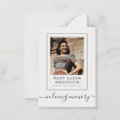 （鳥）ショウジョウコウカンチョウ葬儀記念写真祈りの言葉カード ノートカード (正面)