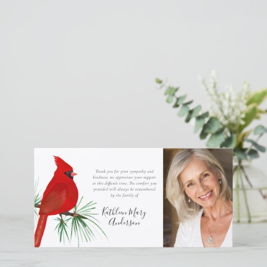 (鳥)ショウジョウコウカンチョウ葬儀記念写真 サンキューカード (スタンド正面)