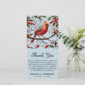 （鳥）ショウジョウコウカンチョウ葬儀記念悔やみや弔慰サンキューカード サンキューカード (スタンド正面)