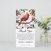 (鳥)ショウジョウコウカンチョウ葬儀記念悔やみや弔慰サンキューカード サンキューカード (スタンド正面)