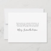 （鳥）ショウジョウコウカンチョウ葬儀記念悔やみや弔慰サンキューカード サンキューカード (裏面)