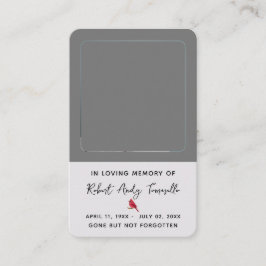 (鳥)ショウジョウコウカンチョウ葬儀記念祈りの言葉フォトカード 名刺