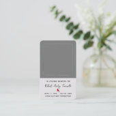 （鳥）ショウジョウコウカンチョウ葬儀記念祈りの言葉フォトカード 名刺 (スタンド正面)