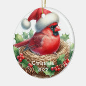 （鳥）ショウジョウコウカンチョウ装飾品 セラミックオーナメント (左)