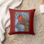 （鳥）ショウジョウコウカンチョウ装飾用クッション クッション (ブランケット)