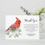 （鳥）ショウジョウコウカンチョウ記念お祝いライフ悔やみや弔慰 サンキューカード (スタンド正面)