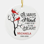 (鳥)ショウジョウコウカンチョウ記念オーナメント セラミックオーナメント (正面)