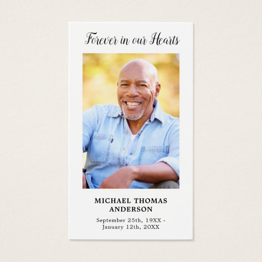 （鳥）ショウジョウコウカンチョウ記念カスタム写真葬式祈りの言葉カード (正面)