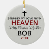 （鳥）ショウジョウコウカンチョウ記念クリスマスオーナメント セラミックオーナメント (裏面)