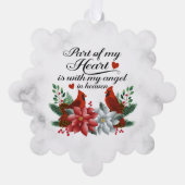 (鳥)ショウジョウコウカンチョウ記念クリスマス オーナメントカード (正面)