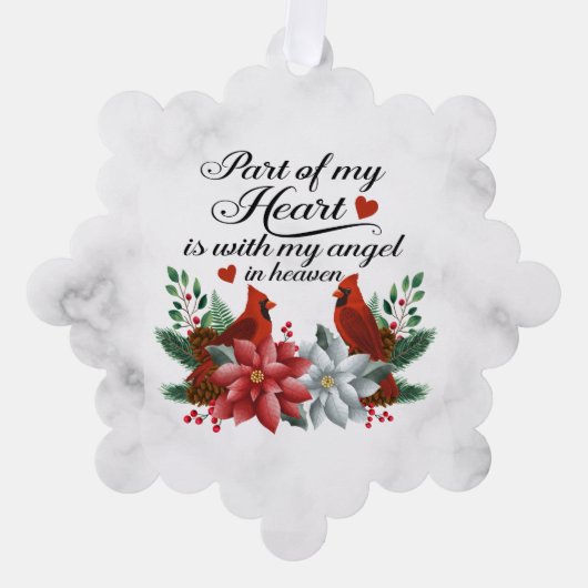 （鳥）ショウジョウコウカンチョウ記念クリスマス オーナメントカード (正面)