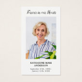 （鳥）ショウジョウコウカンチョウ記念写真葬式祈りの言葉カード (正面)