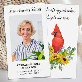 （鳥）ショウジョウコウカンチョウ記念写真葬式祈りの言葉カード