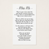 (鳥)ショウジョウコウカンチョウ記念歌葬儀祈りの言葉カード (裏面)