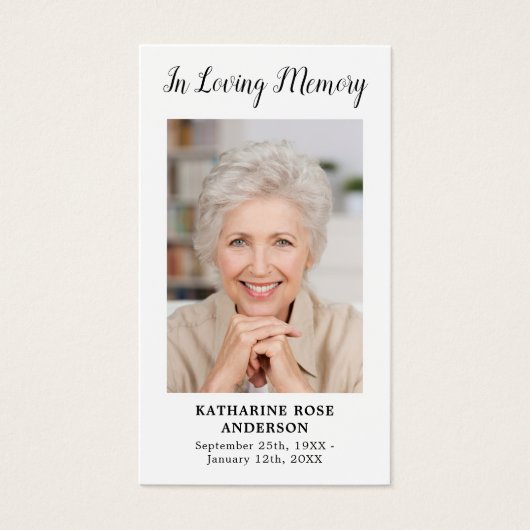 (鳥)ショウジョウコウカンチョウ記念葬式祈りの言葉カードカスタム写真 (正面)