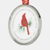 （鳥）ショウジョウコウカンチョウ記憶 メタルオーナメント (左)