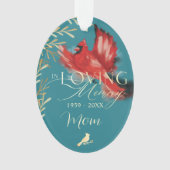 (鳥)ショウジョウコウカンチョウ詩を愛する思い出ママ記念写真 オーナメント (正面)