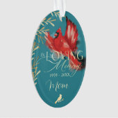 (鳥)ショウジョウコウカンチョウ詩を愛する思い出ママ記念写真 オーナメント (正面)