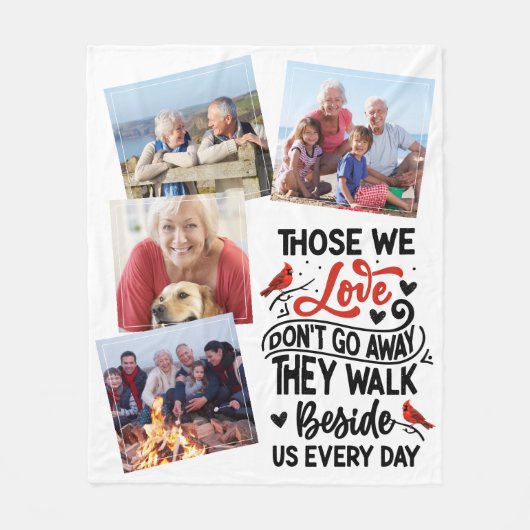 (鳥)ショウジョウコウカンチョウ詩写真記念記念 フリースブランケット (正面)