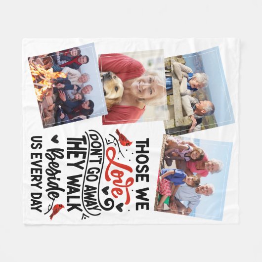 (鳥)ショウジョウコウカンチョウ詩写真記念記念 フリースブランケット (正面(横))