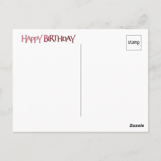 （鳥）ショウジョウコウカンチョウ誕生日はがき ポストカード (裏面)