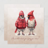 （鳥）ショウジョウコウカンチョウ誕生日カード何歳と言った (正面/裏面)