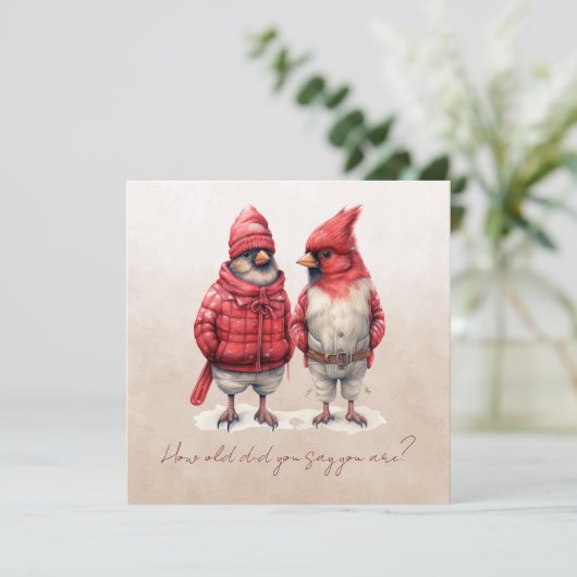 （鳥）ショウジョウコウカンチョウ誕生日カード何歳と言った (スタンド正面)