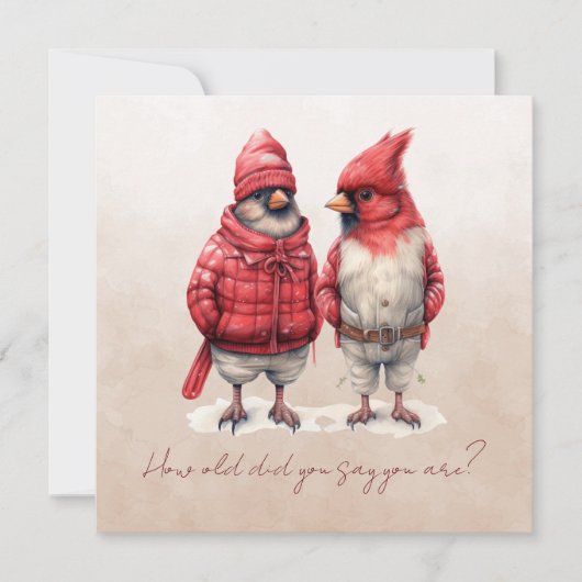 （鳥）ショウジョウコウカンチョウ誕生日カード何歳と言った (正面)