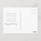 (鳥)ショウジョウコウカンチョウ誕生日カード何歳と言った ポストカード (裏面)