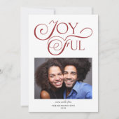 (鳥)ショウジョウコウカンチョウ赤いパターン喜びクリスマスの写真 シーズンカード (正面)