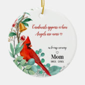 (鳥)ショウジョウコウカンチョウ追悼の記念パーソナライズされた写真 セラミックオーナメント (正面)