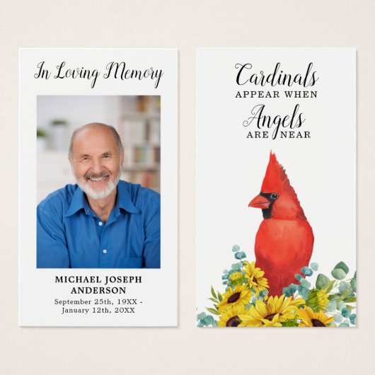 （鳥）ショウジョウコウカンチョウ追悼式祈りの言葉カード付き写真 (正面&裏面)