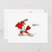 (鳥)ショウジョウコウカンチョウ野球選手 ポストカード (正面/裏面)