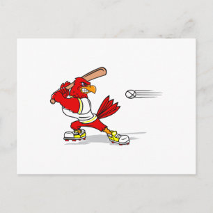 (鳥)ショウジョウコウカンチョウ野球選手 ポストカード