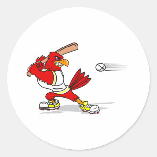 (鳥)ショウジョウコウカンチョウ野球選手 ラウンドシール