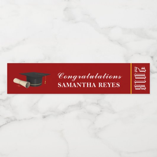 （鳥）ショウジョウコウカンチョウ金ゴールドと白/カスタムカラー卒業 ペットボトルラベル (シングルラベル)