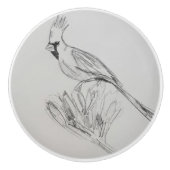 （鳥）ショウジョウコウカンチョウ鳥カスタムセラミックつまみ セラミックノブ (正面)