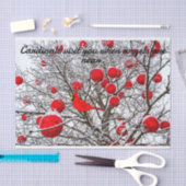 （鳥）ショウジョウコウカンチョウ鳥付きギフトティッシュ 薄葉紙 (クラフト)