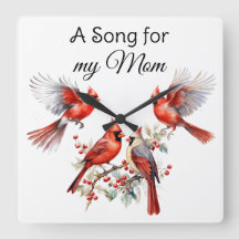 （鳥）ショウジョウコウカンチョウ鳥壁時計