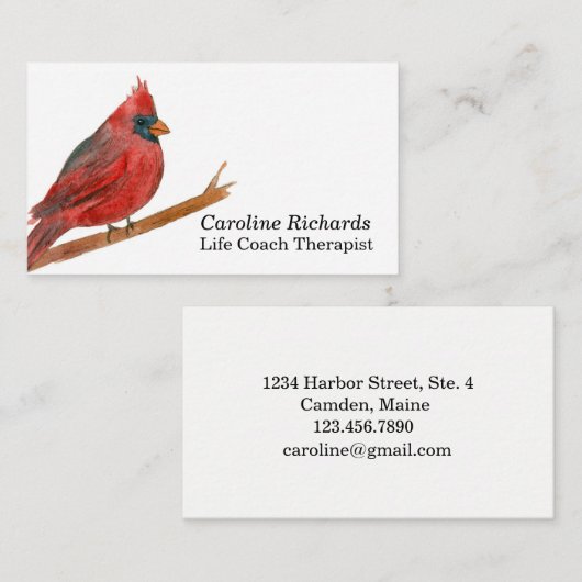 (鳥)ショウジョウコウカンチョウ鳥水色 名刺 (正面/裏面)