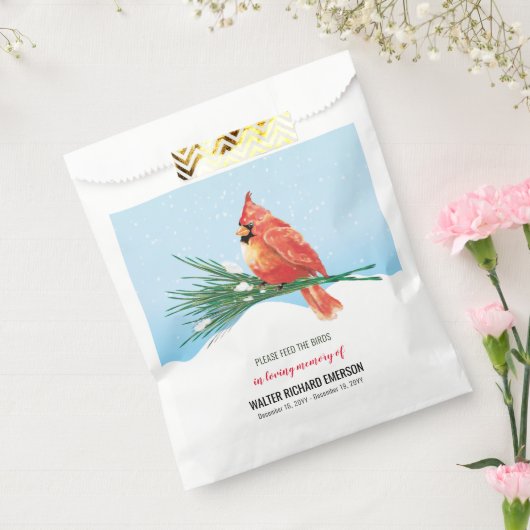 （鳥）ショウジョウコウカンチョウ鳥種パケット葬儀メモリアル フェイバーバッグ (封をした状態)