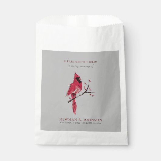 （鳥）ショウジョウコウカンチョウ鳥種パケット葬儀メモリアル フェイバーバッグ (正面)