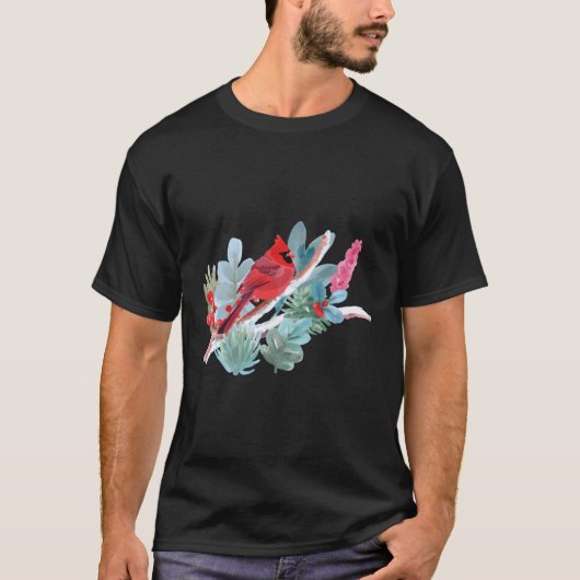 (鳥)ショウジョウコウカンチョウ鳥 Tシャツ (正面)