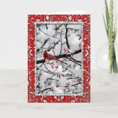 （鳥）ショウジョウコウカンチョウ6153のクリスマス シーズンカード (正面)