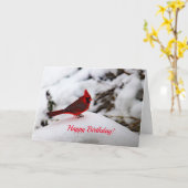 (鳥)ショウジョウコウカンチョウ6239誕生日カード カード (黄色い花)