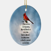 (鳥)ショウジョウコウカンチョウ"そう愛された"詩セラミックオーナメント セラミックオーナメント (右)