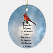 (鳥)ショウジョウコウカンチョウ"そう愛された"詩セラミックオーナメント セラミックオーナメント (左)