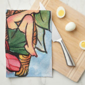 （鳥）ショウジョウコウカンチョウ キッチンタオル (四つ折り)