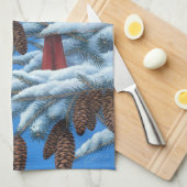 （鳥）ショウジョウコウカンチョウ キッチンタオル (四つ折り)